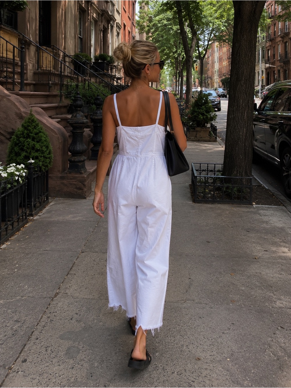 Topshop Moto Tortoise Button Front Cropped Wide Leg Jumpsuit US 6 - Picture 10 of 10